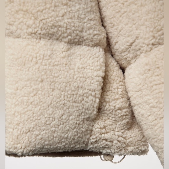 Zara Ecru Padded Fleece Jacket - Picture 17 of 17